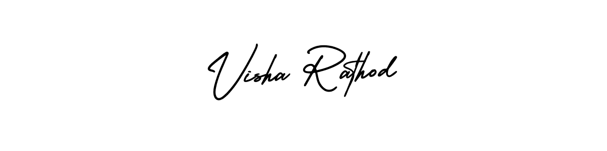 How to make Visha Rathod name signature. Use AmerikaSignatureDemo-Regular style for creating short signs online. This is the latest handwritten sign. Visha Rathod signature style 3 images and pictures png