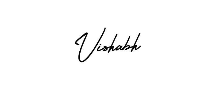 Make a beautiful signature design for name Vishabh. With this signature (AmerikaSignatureDemo-Regular) style, you can create a handwritten signature for free. Vishabh signature style 3 images and pictures png