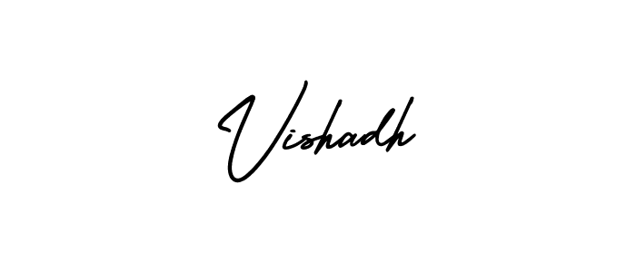 This is the best signature style for the Vishadh name. Also you like these signature font (AmerikaSignatureDemo-Regular). Mix name signature. Vishadh signature style 3 images and pictures png