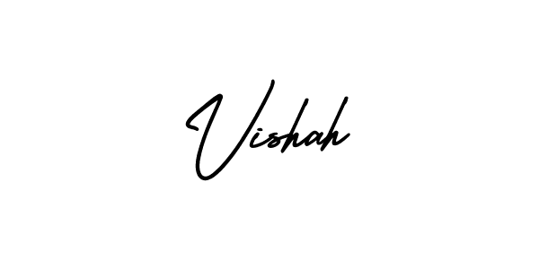AmerikaSignatureDemo-Regular is a professional signature style that is perfect for those who want to add a touch of class to their signature. It is also a great choice for those who want to make their signature more unique. Get Vishah name to fancy signature for free. Vishah signature style 3 images and pictures png