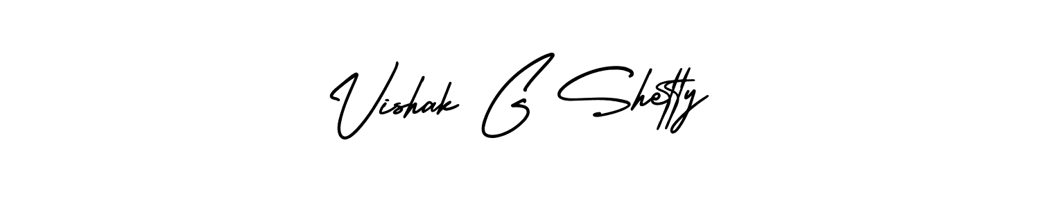 Also You can easily find your signature by using the search form. We will create Vishak G Shetty name handwritten signature images for you free of cost using AmerikaSignatureDemo-Regular sign style. Vishak G Shetty signature style 3 images and pictures png