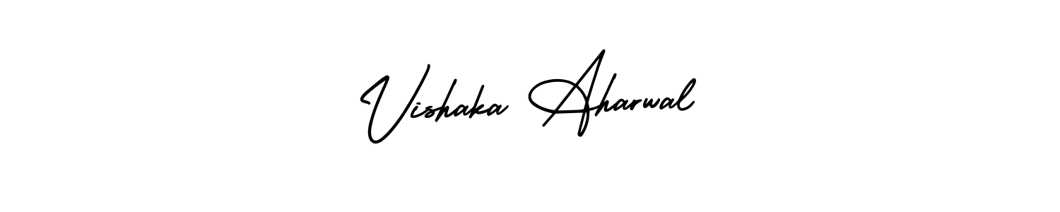 Vishaka Aharwal stylish signature style. Best Handwritten Sign (AmerikaSignatureDemo-Regular) for my name. Handwritten Signature Collection Ideas for my name Vishaka Aharwal. Vishaka Aharwal signature style 3 images and pictures png