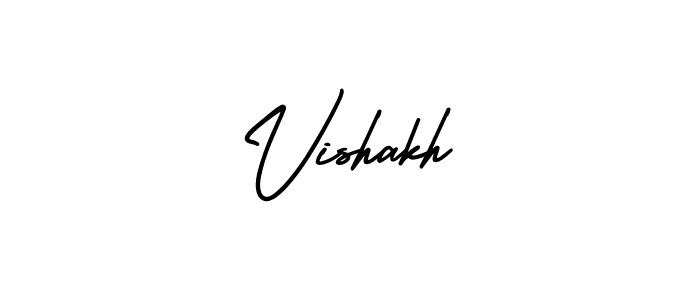 The best way (AmerikaSignatureDemo-Regular) to make a short signature is to pick only two or three words in your name. The name Vishakh include a total of six letters. For converting this name. Vishakh signature style 3 images and pictures png