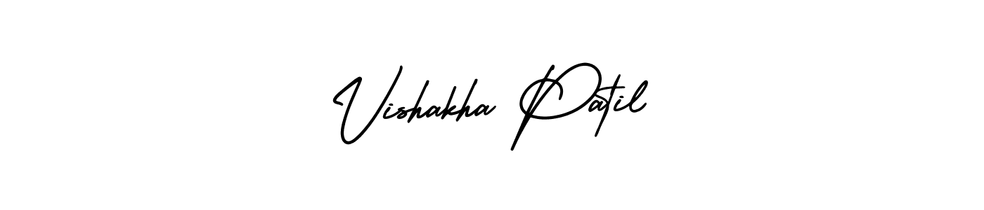 This is the best signature style for the Vishakha Patil name. Also you like these signature font (AmerikaSignatureDemo-Regular). Mix name signature. Vishakha Patil signature style 3 images and pictures png