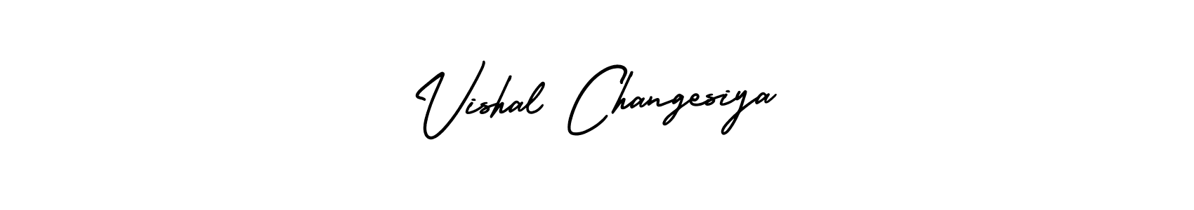 How to Draw Vishal Changesiya signature style? AmerikaSignatureDemo-Regular is a latest design signature styles for name Vishal Changesiya. Vishal Changesiya signature style 3 images and pictures png