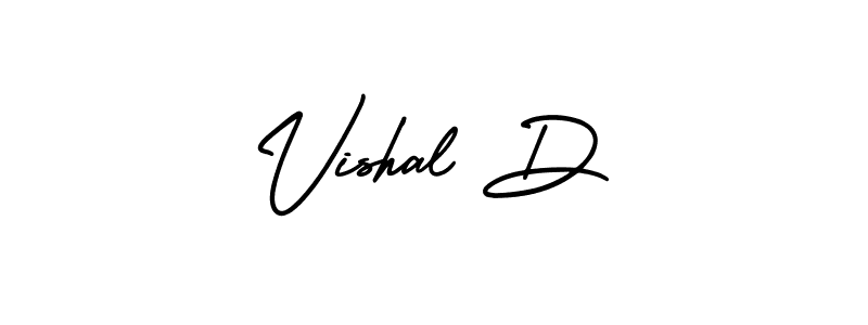Make a beautiful signature design for name Vishal D. With this signature (AmerikaSignatureDemo-Regular) style, you can create a handwritten signature for free. Vishal D signature style 3 images and pictures png