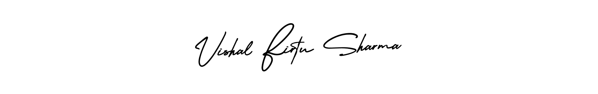 This is the best signature style for the Vishal Firtu Sharma name. Also you like these signature font (AmerikaSignatureDemo-Regular). Mix name signature. Vishal Firtu Sharma signature style 3 images and pictures png