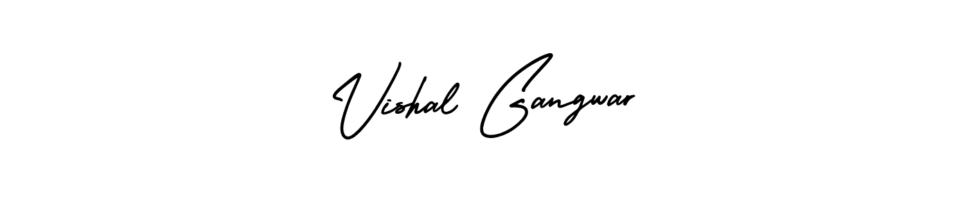 Use a signature maker to create a handwritten signature online. With this signature software, you can design (AmerikaSignatureDemo-Regular) your own signature for name Vishal Gangwar. Vishal Gangwar signature style 3 images and pictures png