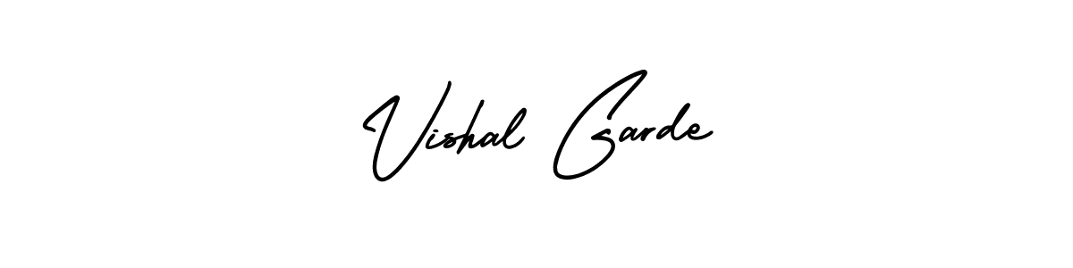 Vishal Garde stylish signature style. Best Handwritten Sign (AmerikaSignatureDemo-Regular) for my name. Handwritten Signature Collection Ideas for my name Vishal Garde. Vishal Garde signature style 3 images and pictures png