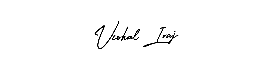 The best way (AmerikaSignatureDemo-Regular) to make a short signature is to pick only two or three words in your name. The name Vishal Iraj include a total of six letters. For converting this name. Vishal Iraj signature style 3 images and pictures png
