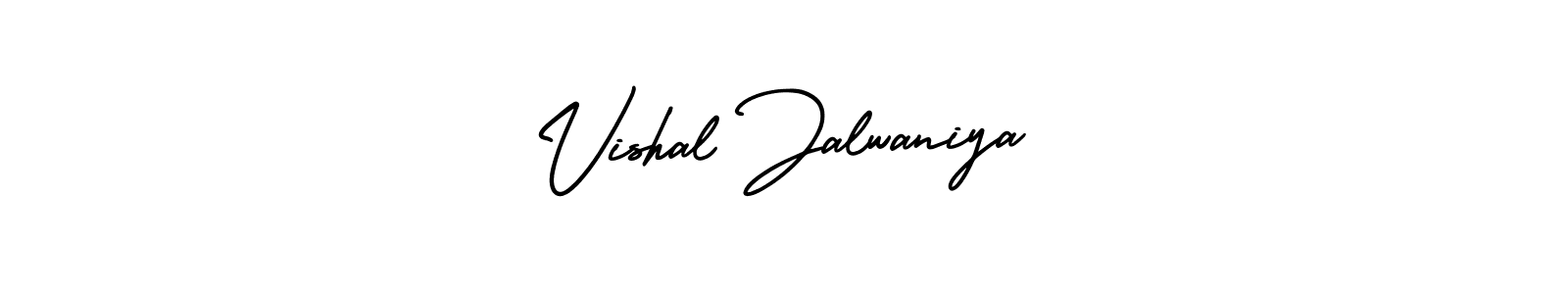 The best way (AmerikaSignatureDemo-Regular) to make a short signature is to pick only two or three words in your name. The name Vishal Jalwaniya include a total of six letters. For converting this name. Vishal Jalwaniya signature style 3 images and pictures png