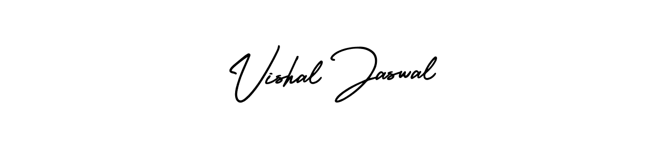 You should practise on your own different ways (AmerikaSignatureDemo-Regular) to write your name (Vishal Jaswal) in signature. don't let someone else do it for you. Vishal Jaswal signature style 3 images and pictures png