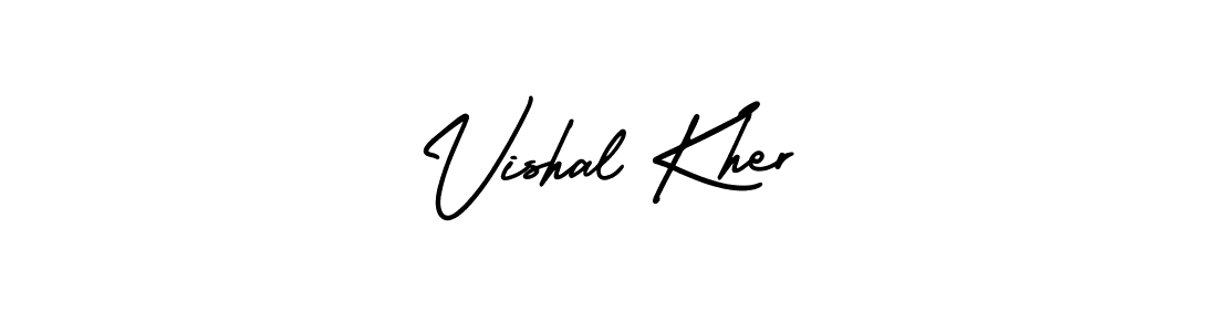 Make a beautiful signature design for name Vishal Kher. With this signature (AmerikaSignatureDemo-Regular) style, you can create a handwritten signature for free. Vishal Kher signature style 3 images and pictures png