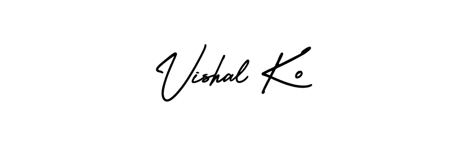 It looks lik you need a new signature style for name Vishal Ko. Design unique handwritten (AmerikaSignatureDemo-Regular) signature with our free signature maker in just a few clicks. Vishal Ko signature style 3 images and pictures png