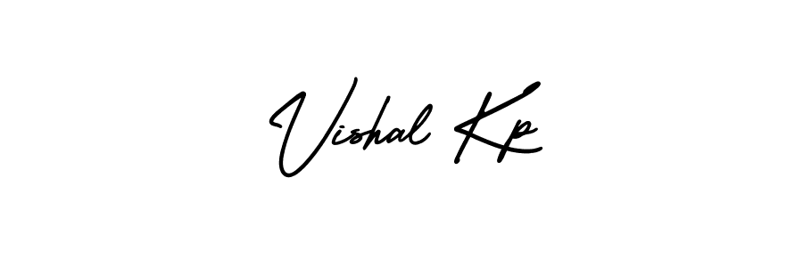 Vishal Kp stylish signature style. Best Handwritten Sign (AmerikaSignatureDemo-Regular) for my name. Handwritten Signature Collection Ideas for my name Vishal Kp. Vishal Kp signature style 3 images and pictures png