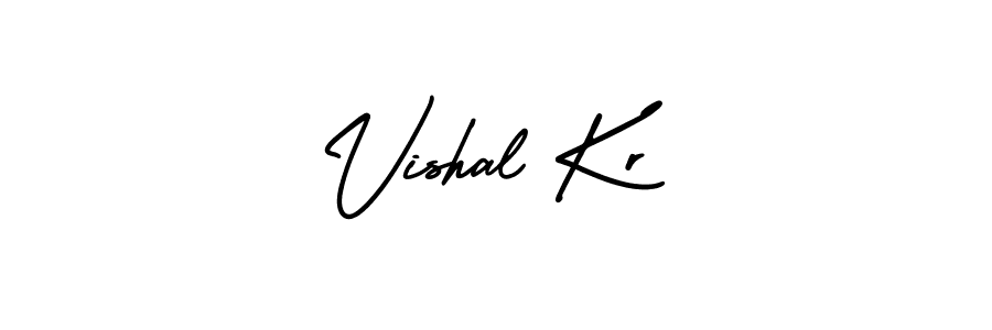 Design your own signature with our free online signature maker. With this signature software, you can create a handwritten (AmerikaSignatureDemo-Regular) signature for name Vishal Kr. Vishal Kr signature style 3 images and pictures png