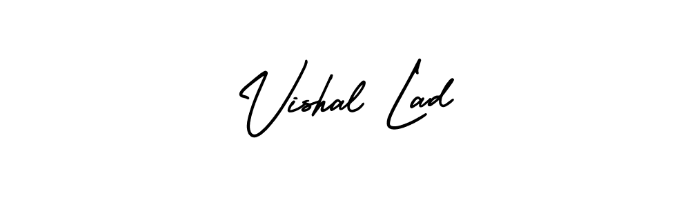 Create a beautiful signature design for name Vishal Lad. With this signature (AmerikaSignatureDemo-Regular) fonts, you can make a handwritten signature for free. Vishal Lad signature style 3 images and pictures png