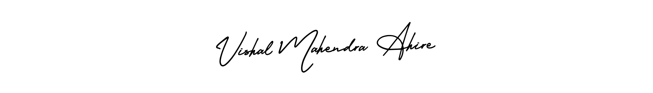 How to make Vishal Mahendra Ahire name signature. Use AmerikaSignatureDemo-Regular style for creating short signs online. This is the latest handwritten sign. Vishal Mahendra Ahire signature style 3 images and pictures png