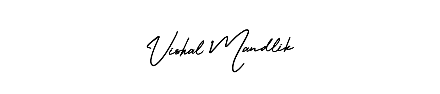 It looks lik you need a new signature style for name Vishal Mandlik. Design unique handwritten (AmerikaSignatureDemo-Regular) signature with our free signature maker in just a few clicks. Vishal Mandlik signature style 3 images and pictures png