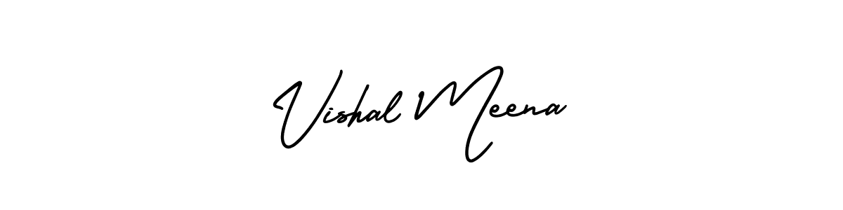 Make a beautiful signature design for name Vishal Meena. With this signature (AmerikaSignatureDemo-Regular) style, you can create a handwritten signature for free. Vishal Meena signature style 3 images and pictures png
