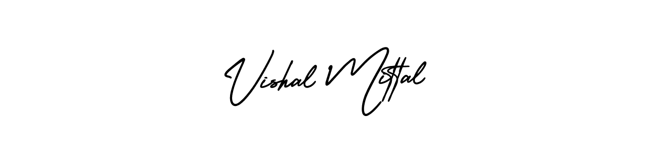 The best way (AmerikaSignatureDemo-Regular) to make a short signature is to pick only two or three words in your name. The name Vishal Mittal include a total of six letters. For converting this name. Vishal Mittal signature style 3 images and pictures png