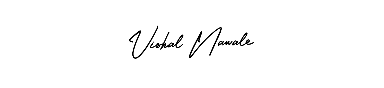 Create a beautiful signature design for name Vishal Nawale. With this signature (AmerikaSignatureDemo-Regular) fonts, you can make a handwritten signature for free. Vishal Nawale signature style 3 images and pictures png