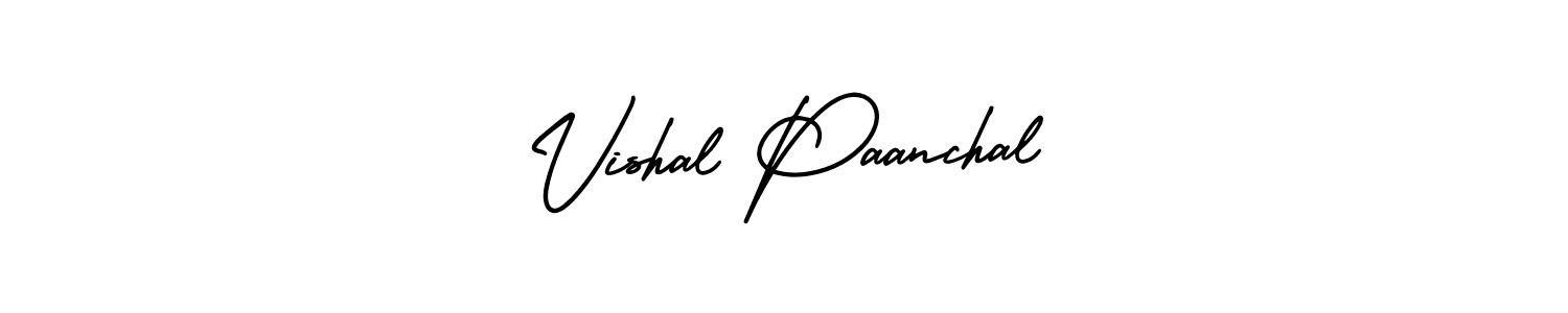Vishal Paanchal stylish signature style. Best Handwritten Sign (AmerikaSignatureDemo-Regular) for my name. Handwritten Signature Collection Ideas for my name Vishal Paanchal. Vishal Paanchal signature style 3 images and pictures png