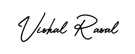 A dynamic signature style for Vishal Rasal using AmerikaSignatureDemo-Regular script. Designed to look authentic, handwritten, and professional. Vishal Rasal signature style 3 images and pictures png
