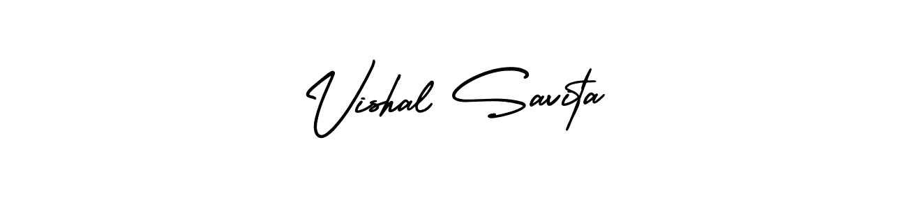 Design your own signature with our free online signature maker. With this signature software, you can create a handwritten (AmerikaSignatureDemo-Regular) signature for name Vishal Savita. Vishal Savita signature style 3 images and pictures png