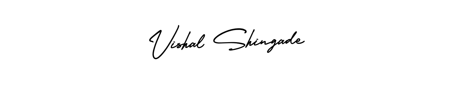 How to make Vishal Shingade name signature. Use AmerikaSignatureDemo-Regular style for creating short signs online. This is the latest handwritten sign. Vishal Shingade signature style 3 images and pictures png