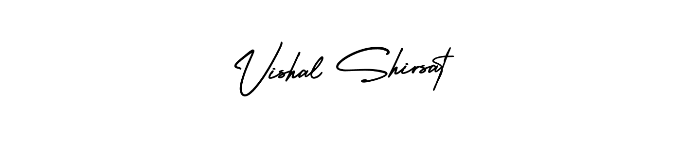 Make a beautiful signature design for name Vishal Shirsat. With this signature (AmerikaSignatureDemo-Regular) style, you can create a handwritten signature for free. Vishal Shirsat signature style 3 images and pictures png