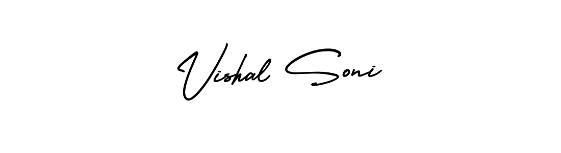 Design your own signature with our free online signature maker. With this signature software, you can create a handwritten (AmerikaSignatureDemo-Regular) signature for name Vishal Soni. Vishal Soni signature style 3 images and pictures png