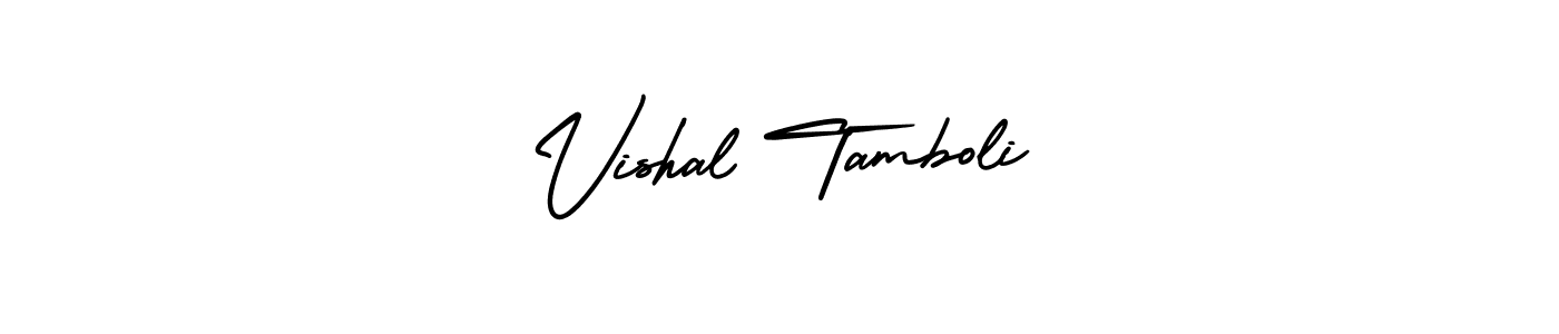 How to make Vishal Tamboli name signature. Use AmerikaSignatureDemo-Regular style for creating short signs online. This is the latest handwritten sign. Vishal Tamboli signature style 3 images and pictures png