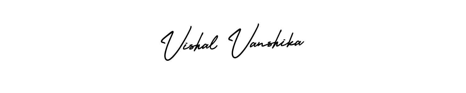 How to Draw Vishal Vanshika signature style? AmerikaSignatureDemo-Regular is a latest design signature styles for name Vishal Vanshika. Vishal Vanshika signature style 3 images and pictures png