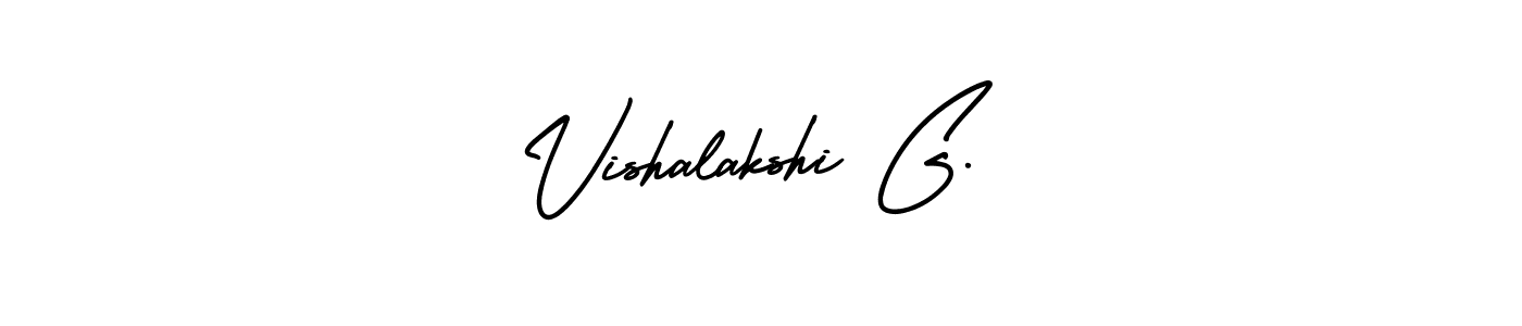 Make a beautiful signature design for name Vishalakshi G.. With this signature (AmerikaSignatureDemo-Regular) style, you can create a handwritten signature for free. Vishalakshi G. signature style 3 images and pictures png