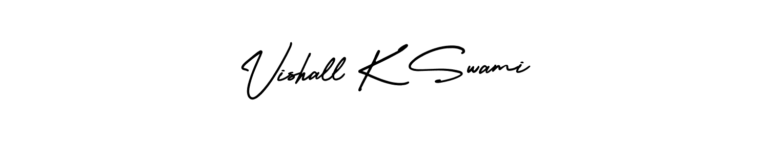 Also You can easily find your signature by using the search form. We will create Vishall K Swami name handwritten signature images for you free of cost using AmerikaSignatureDemo-Regular sign style. Vishall K Swami signature style 3 images and pictures png