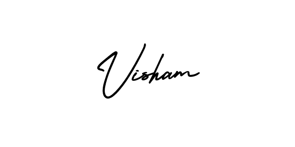 It looks lik you need a new signature style for name Visham. Design unique handwritten (AmerikaSignatureDemo-Regular) signature with our free signature maker in just a few clicks. Visham signature style 3 images and pictures png