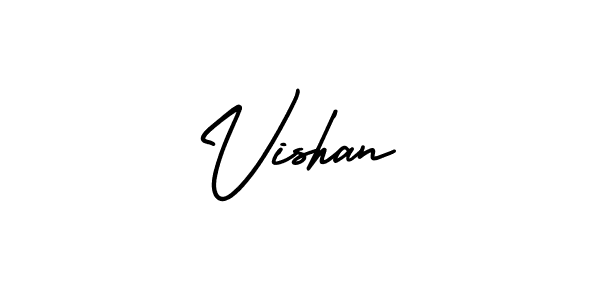 How to make Vishan signature? AmerikaSignatureDemo-Regular is a professional autograph style. Create handwritten signature for Vishan name. Vishan signature style 3 images and pictures png