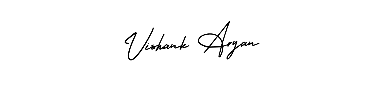 Make a beautiful signature design for name Vishank Aryan. With this signature (AmerikaSignatureDemo-Regular) style, you can create a handwritten signature for free. Vishank Aryan signature style 3 images and pictures png