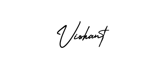 Make a beautiful signature design for name Vishant. Use this online signature maker to create a handwritten signature for free. Vishant signature style 3 images and pictures png