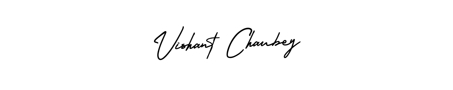 How to Draw Vishant Chaubey signature style? AmerikaSignatureDemo-Regular is a latest design signature styles for name Vishant Chaubey. Vishant Chaubey signature style 3 images and pictures png