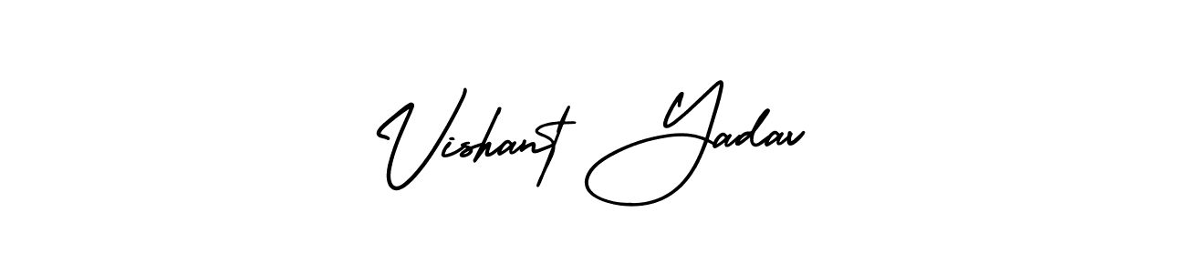 Similarly AmerikaSignatureDemo-Regular is the best handwritten signature design. Signature creator online .You can use it as an online autograph creator for name Vishant Yadav. Vishant Yadav signature style 3 images and pictures png