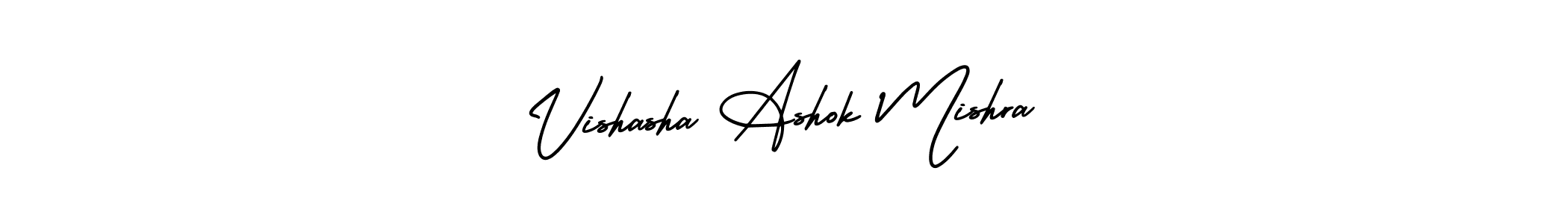 This is the best signature style for the Vishasha Ashok Mishra name. Also you like these signature font (AmerikaSignatureDemo-Regular). Mix name signature. Vishasha Ashok Mishra signature style 3 images and pictures png