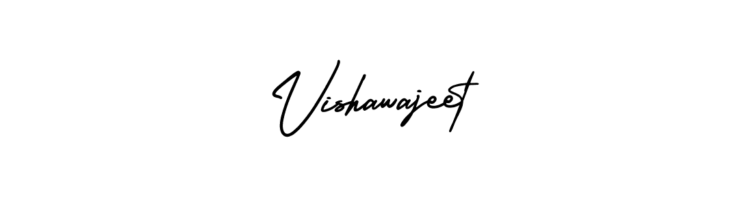 How to make Vishawajeet name signature. Use AmerikaSignatureDemo-Regular style for creating short signs online. This is the latest handwritten sign. Vishawajeet signature style 3 images and pictures png