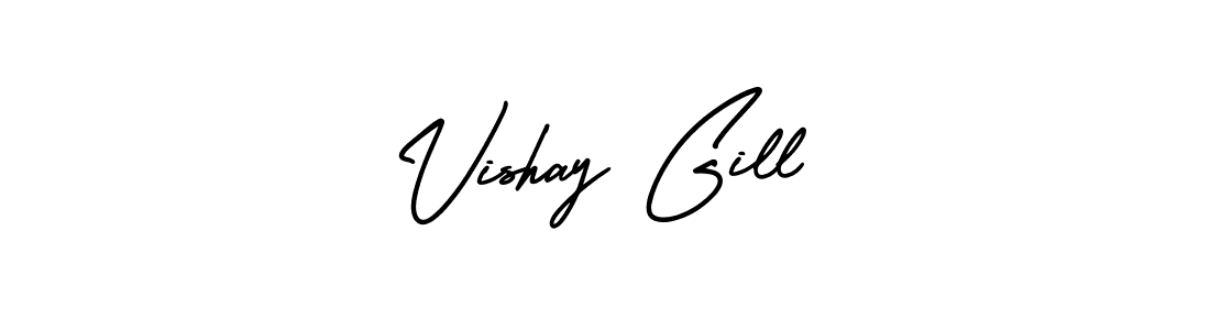 This is the best signature style for the Vishay Gill name. Also you like these signature font (AmerikaSignatureDemo-Regular). Mix name signature. Vishay Gill signature style 3 images and pictures png