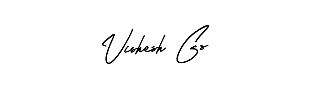 Design your own signature with our free online signature maker. With this signature software, you can create a handwritten (AmerikaSignatureDemo-Regular) signature for name Vishesh Gs. Vishesh Gs signature style 3 images and pictures png