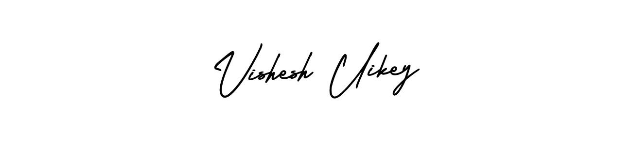 How to make Vishesh Uikey signature? AmerikaSignatureDemo-Regular is a professional autograph style. Create handwritten signature for Vishesh Uikey name. Vishesh Uikey signature style 3 images and pictures png