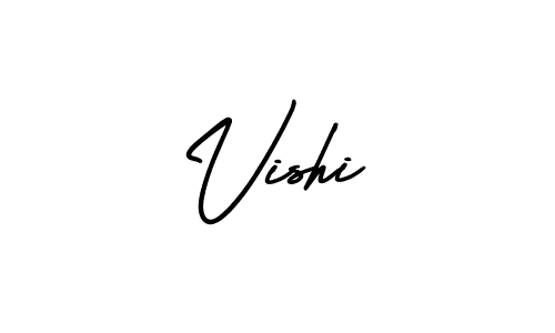 Create a beautiful signature design for name Vishi. With this signature (AmerikaSignatureDemo-Regular) fonts, you can make a handwritten signature for free. Vishi signature style 3 images and pictures png