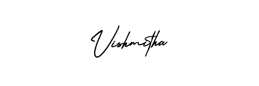 if you are searching for the best signature style for your name Vishmitha. so please give up your signature search. here we have designed multiple signature styles  using AmerikaSignatureDemo-Regular. Vishmitha signature style 3 images and pictures png