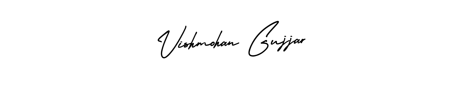 Create a beautiful signature design for name Vishmohan Gujjar. With this signature (AmerikaSignatureDemo-Regular) fonts, you can make a handwritten signature for free. Vishmohan Gujjar signature style 3 images and pictures png
